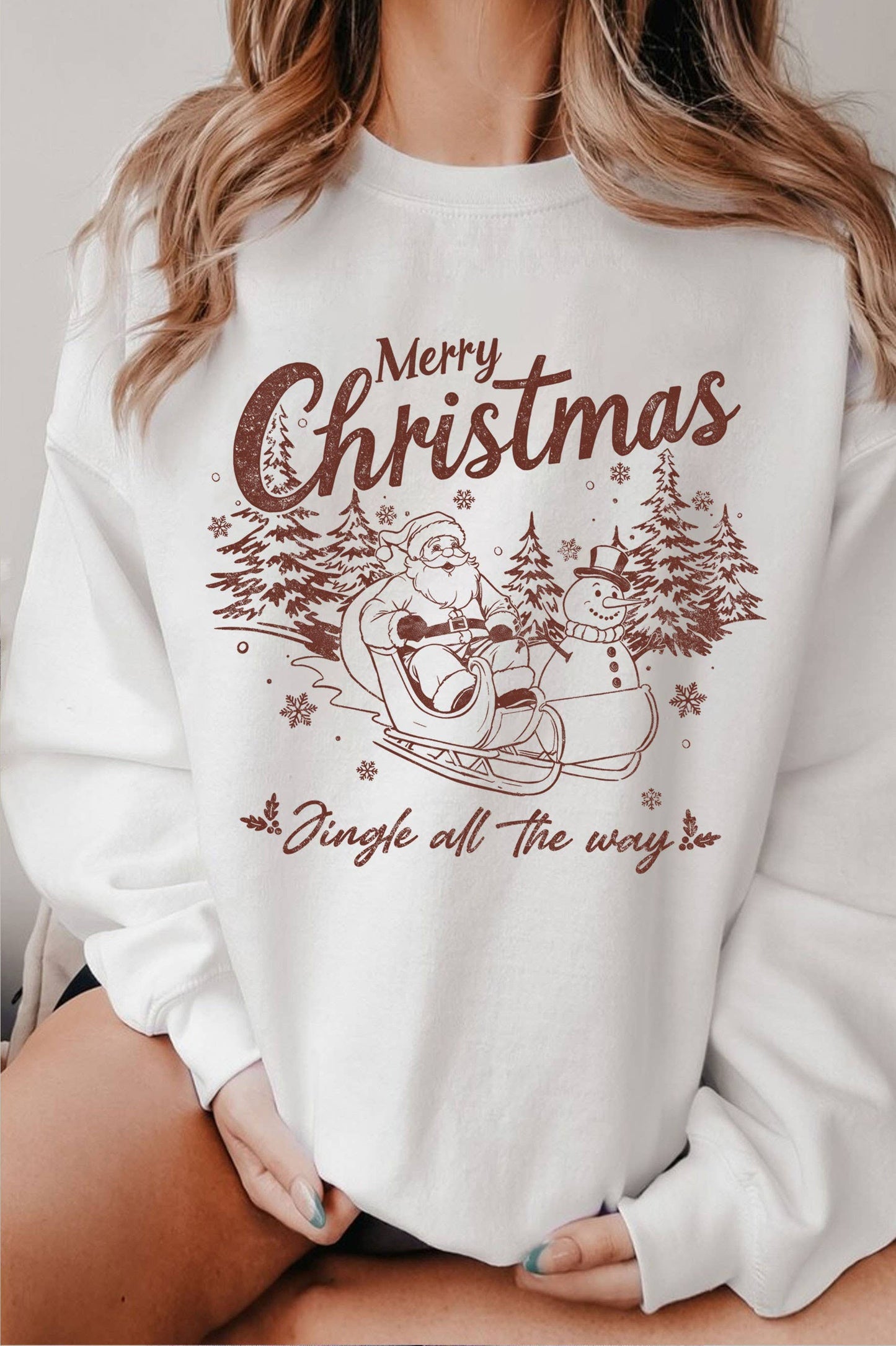 Merry Christmas Brushed Sweatshirt
