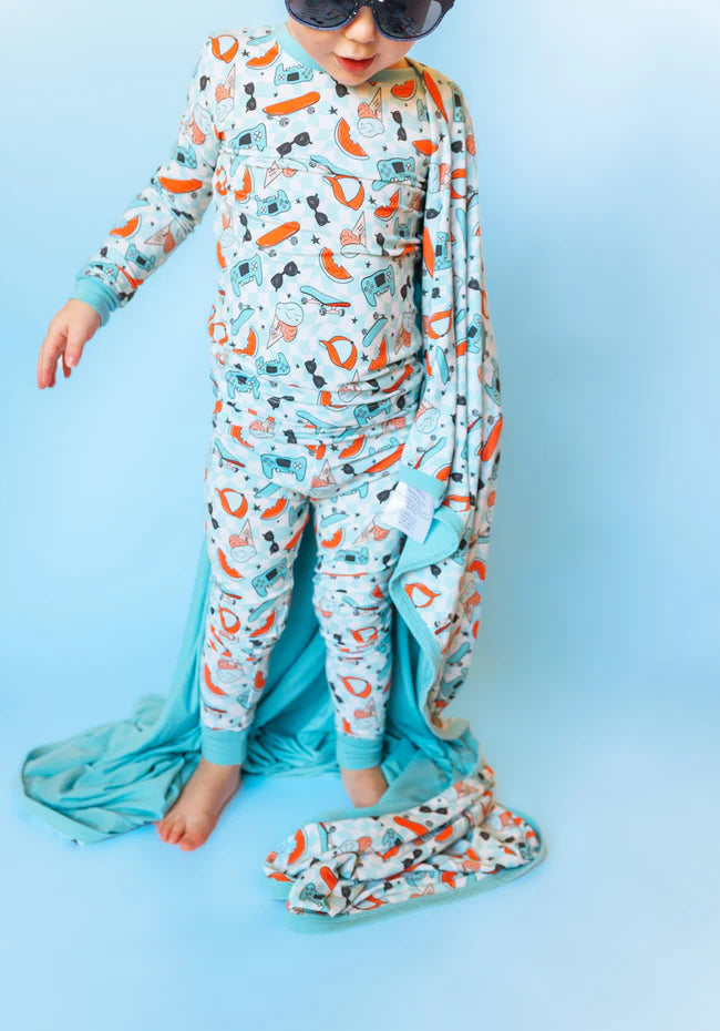 Waves + Shades Checkers Bamboo Pajamas