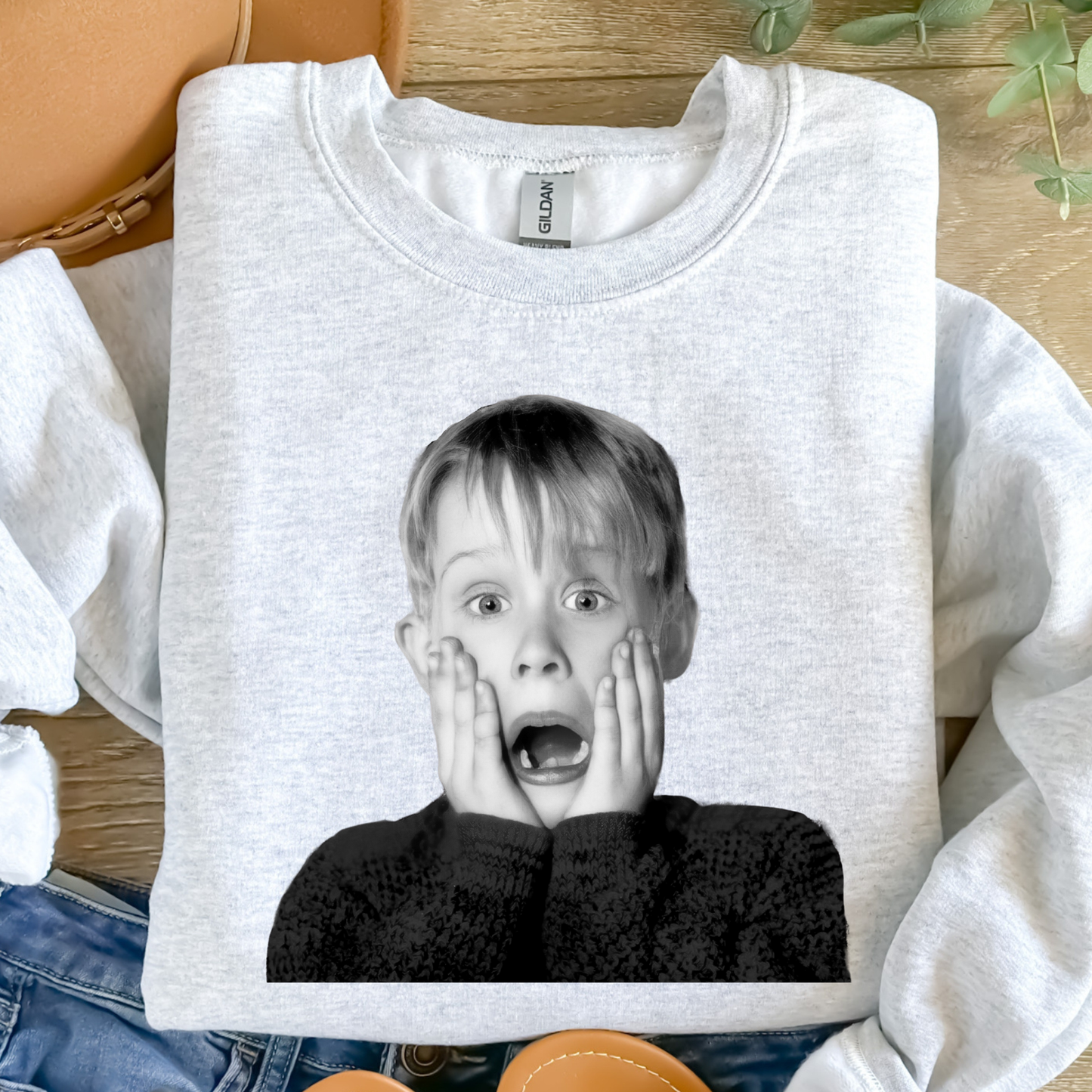 Kevin Home Alone Gray Crewneck
