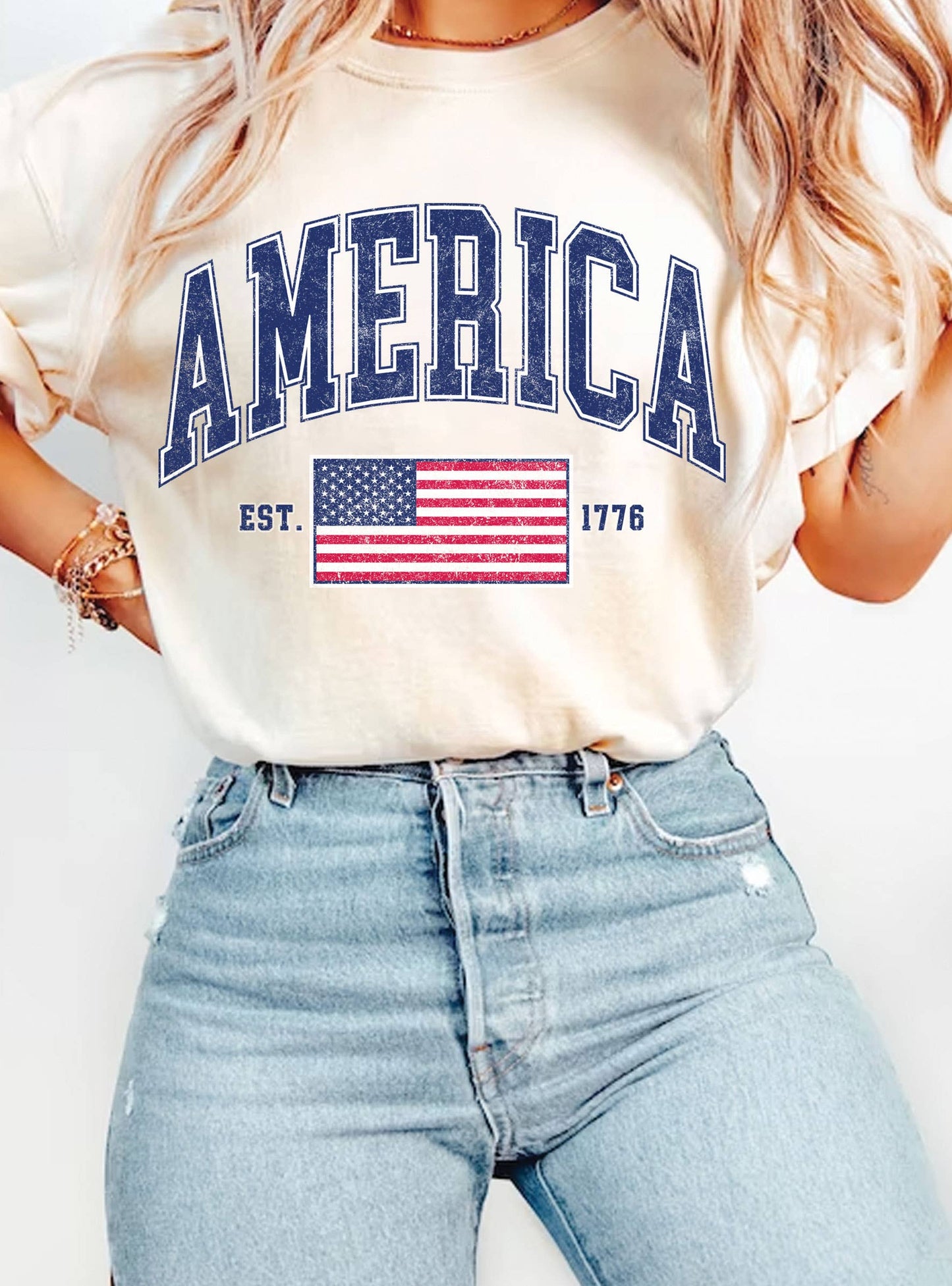 AMERICA FLAG GRAPHIC TSHIRTS
