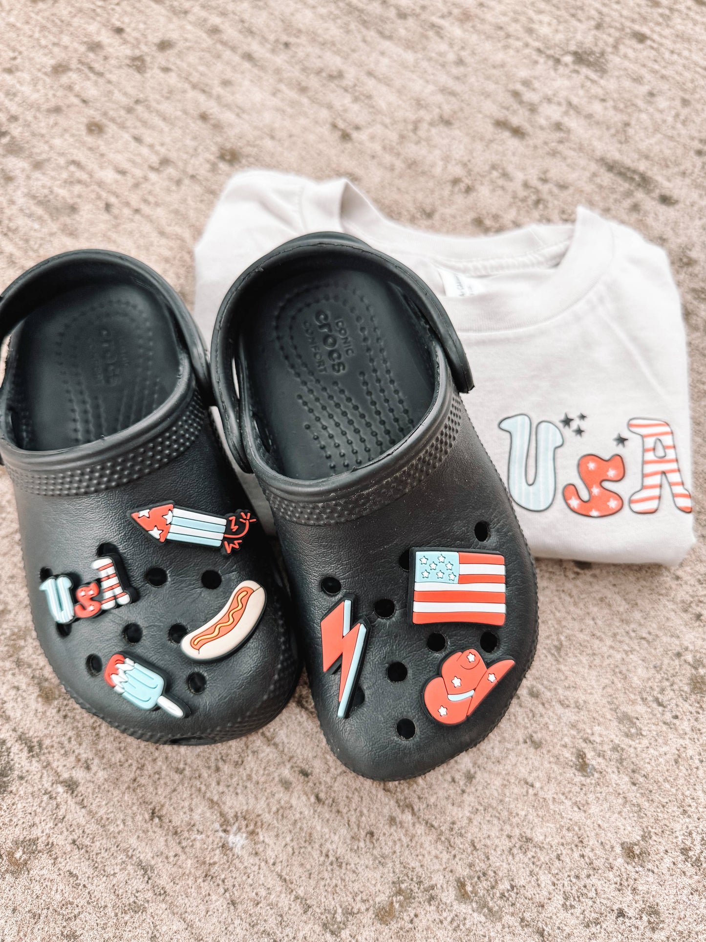 USA Retro Croc Charms