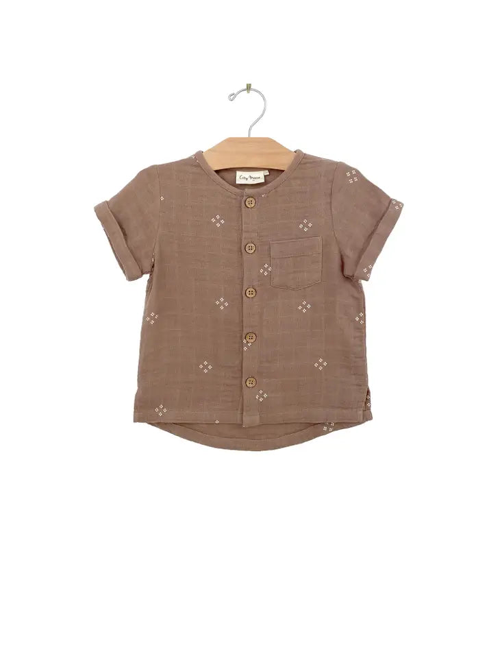 Button Down Boy Shirt | Diamonds