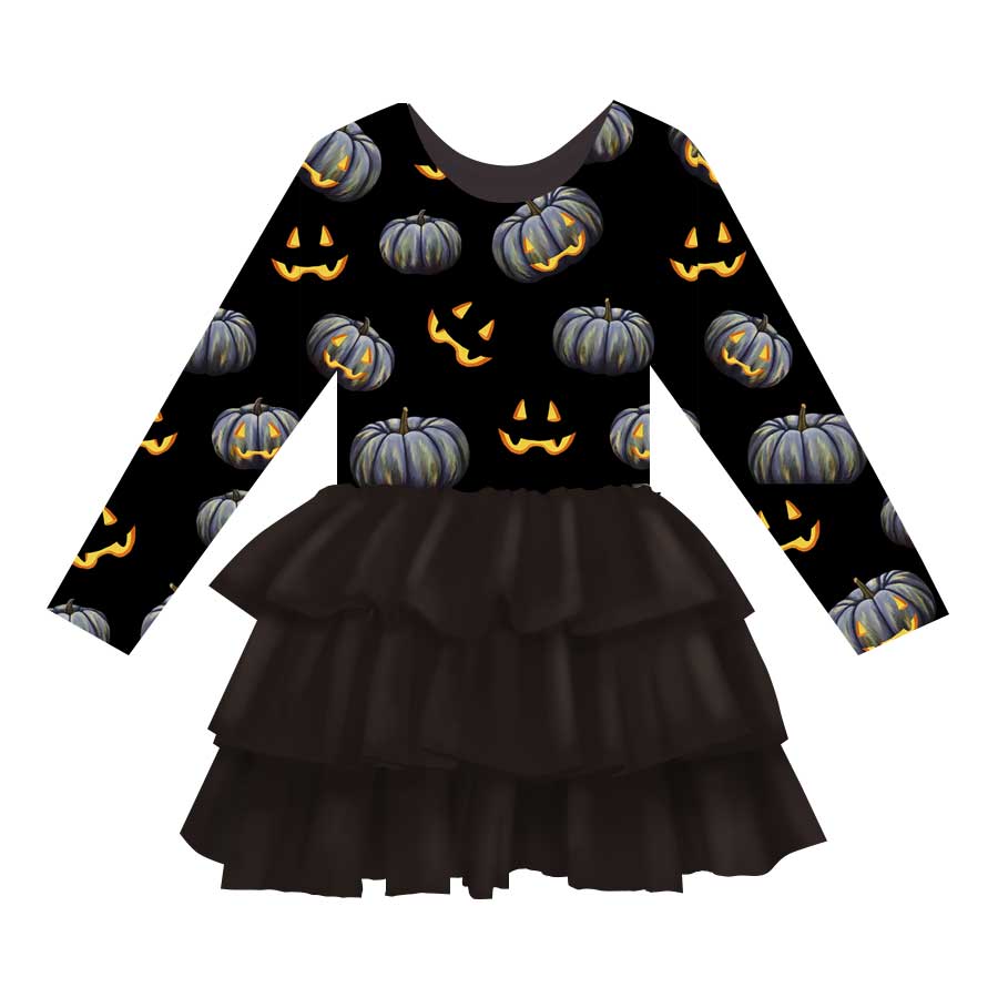 Fright Night - Girls Long Sleeve Performance Tulle Dress