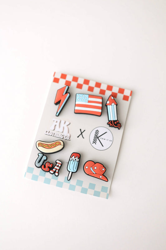 USA Retro Croc Charms