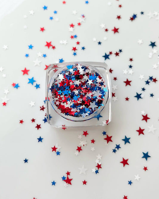 4th of July America USA Star Fourth Face and Body Glitter