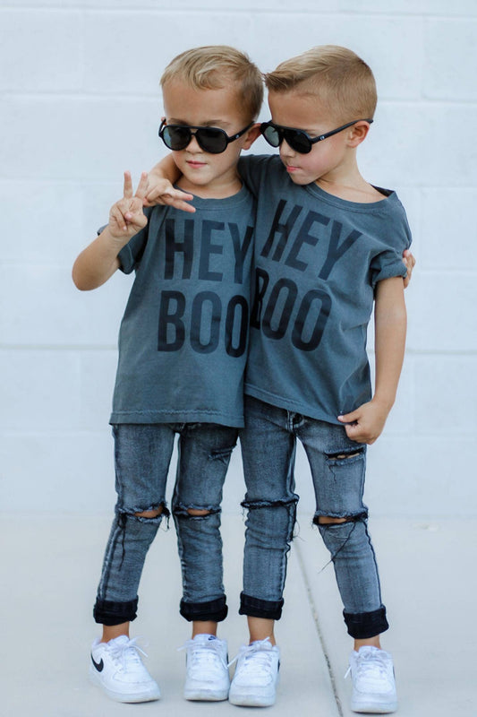 Hey Boo | Kids Halloween Tee