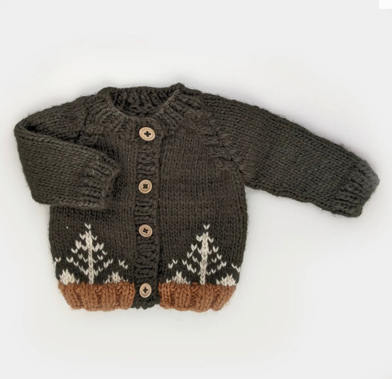 Forest Loden Cardigan Sweater