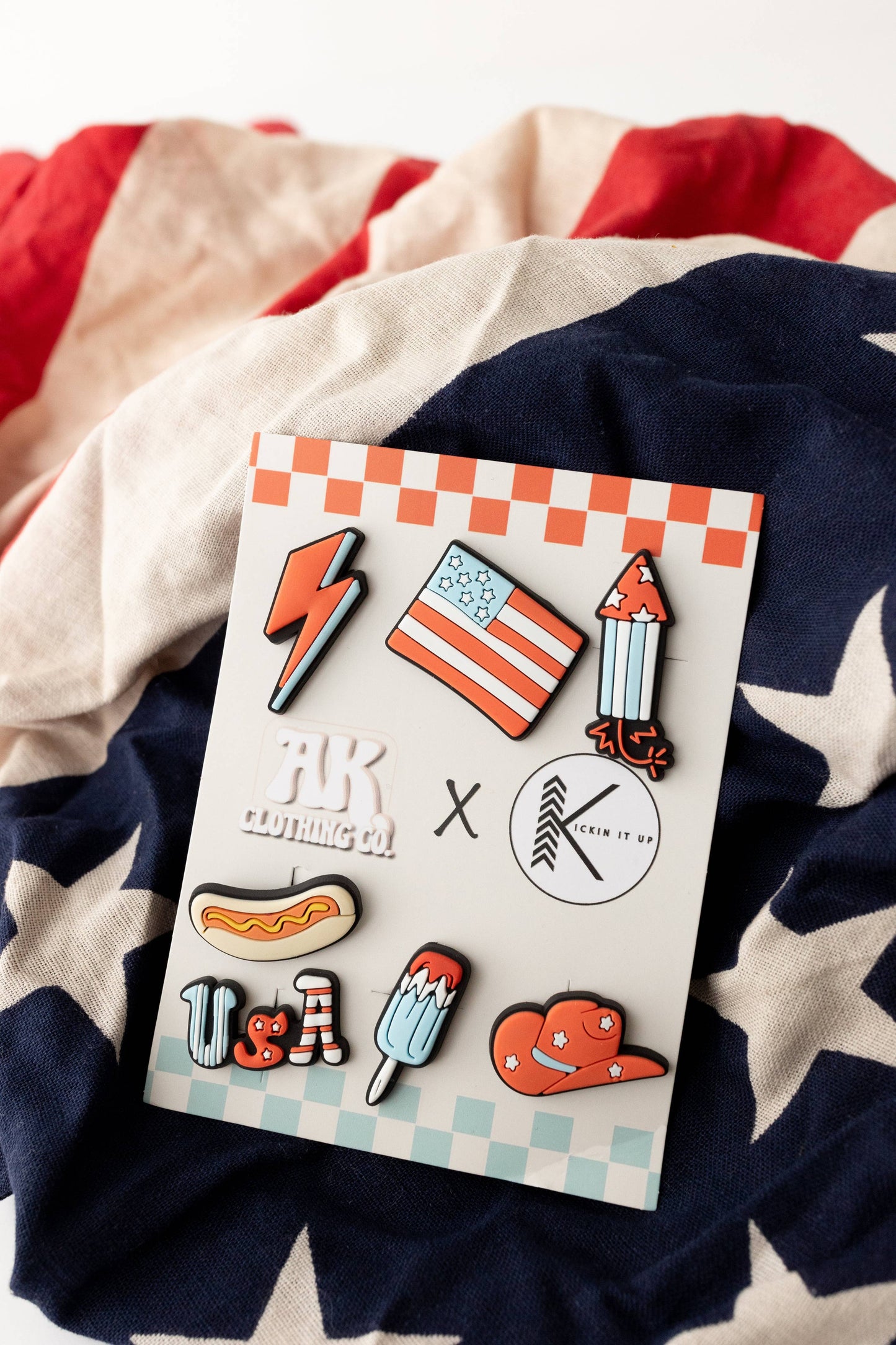 USA Retro Croc Charms